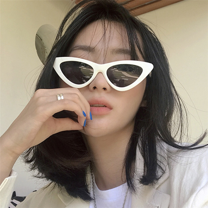 欧美网红街拍土墨镜复古港风三角猫眼太阳眼镜太阳眼镜