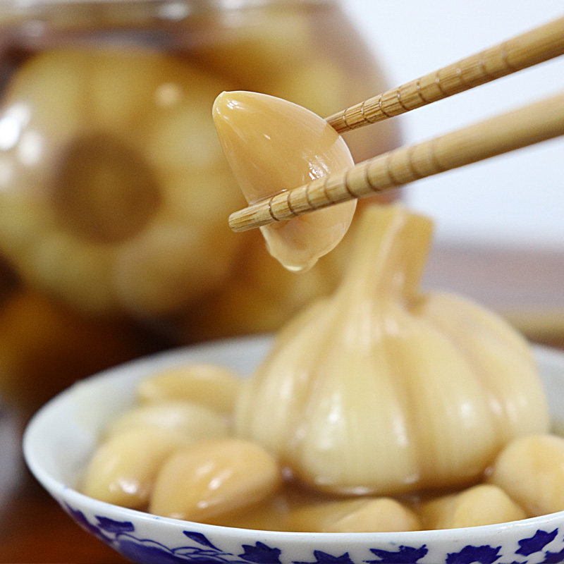 食亩蒜头800g农家醋泡火锅腌头甜蒜大蒜田东北腌制