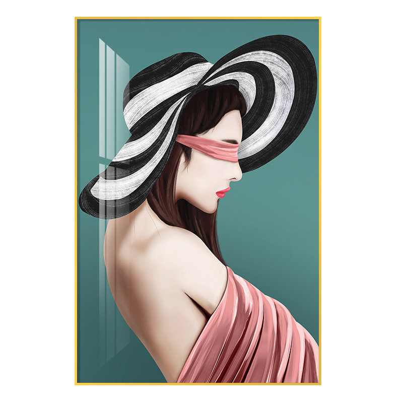 美女玄关装饰画现代简约大气客厅过道背景墙挂画走廊现代装饰画