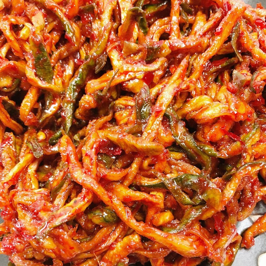 东北延边朝鲜族特产特色美食小吃细干萝卜条咸菜正宗韩国泡菜手工