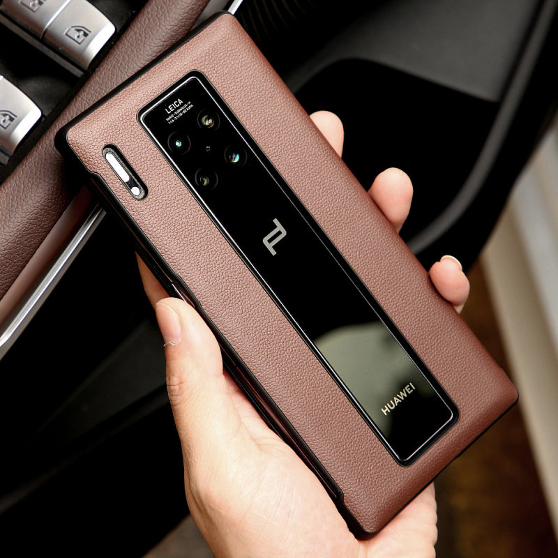 华为mate30保时捷手机机壳mate30rs保护套lioan00p真皮皮套手机保护套