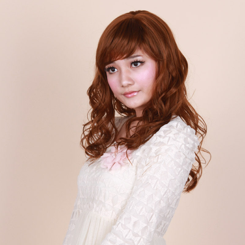 假发卷发娇滴滴女长梨花花头刘海发型高温中长日常整顶假发