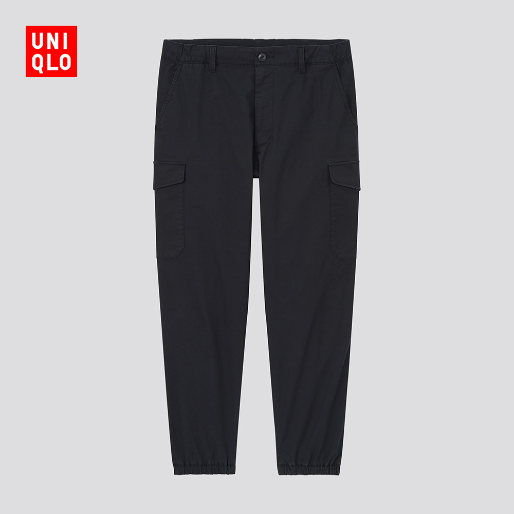 优衣库 男装 宽腿工装束脚运动裤(抽绳) 436882 UNIQLO