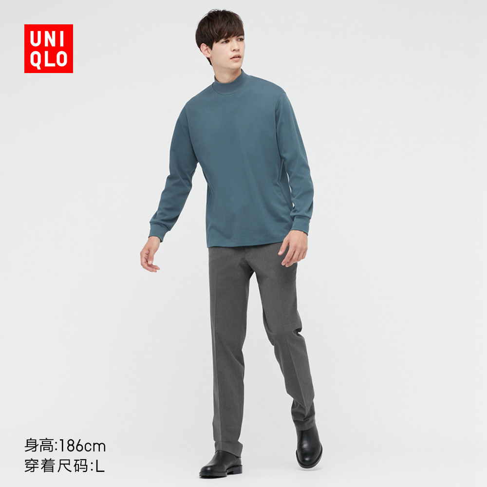 优衣库 男装 柔软高领T恤(长袖 )440525 UNIQLO
