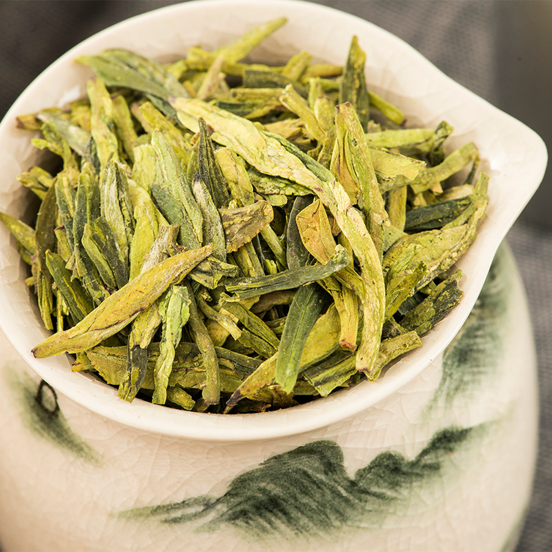 御牌茶叶绿茶杭州西湖龙井2019新茶上市正宗雨前一级春茶罐装听雨_4