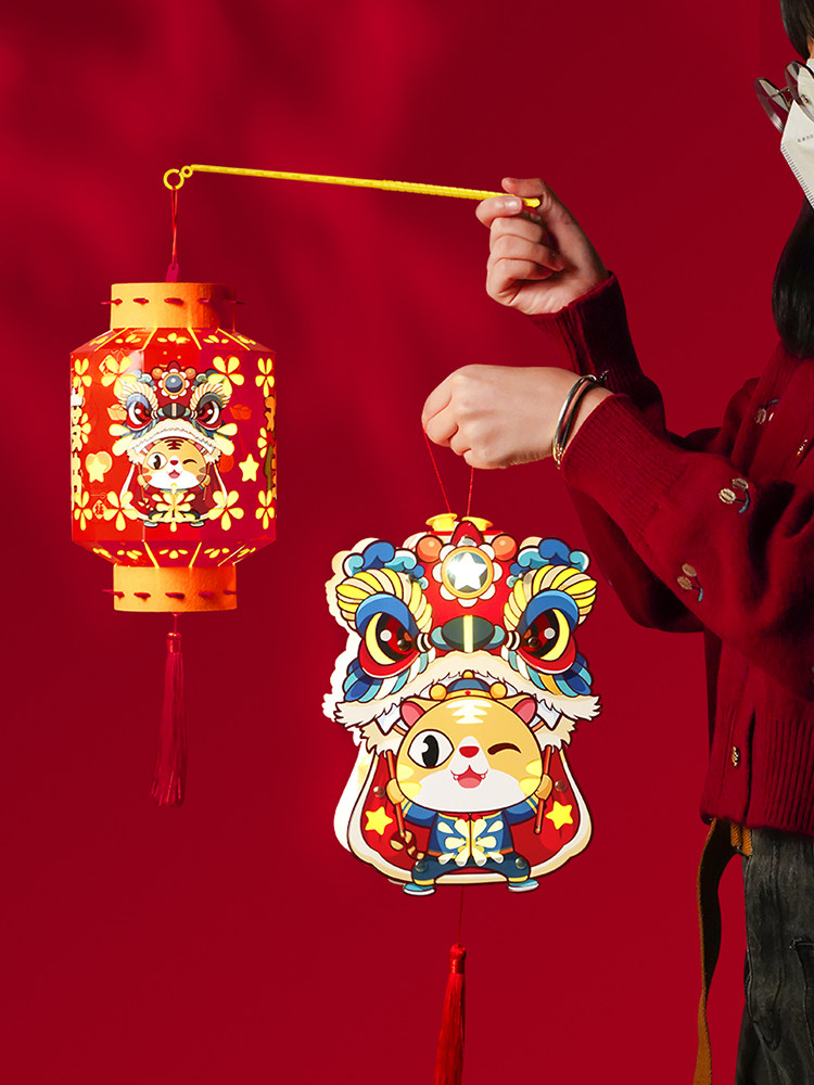 六一儿童节老虎灯笼儿童手提2022新款国潮兔子宫灯灯笼