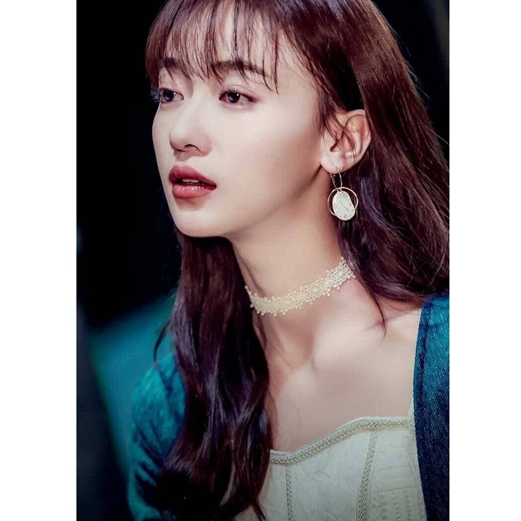 不褪色吴谨言明星同款choker项圈超仙复古蕾丝项链项链