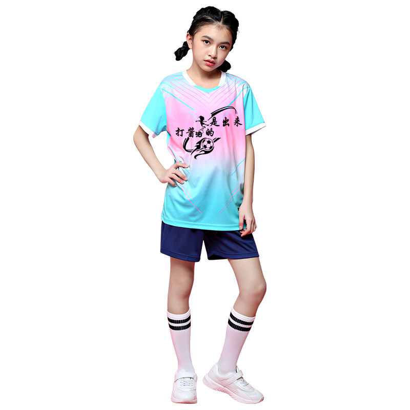 足球女生套装小学生专用衣服儿童球衣女童小孩足球服