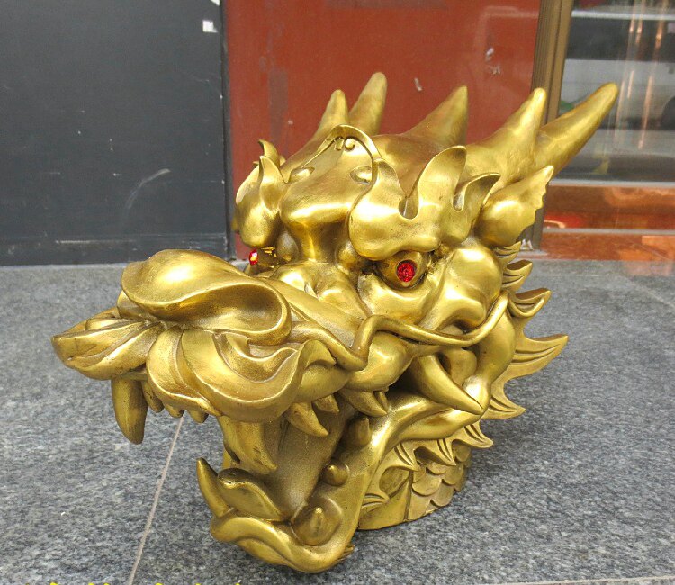 纯铜龙头圆明园生肖兽首龙首摆件家饰品商务礼物摆件