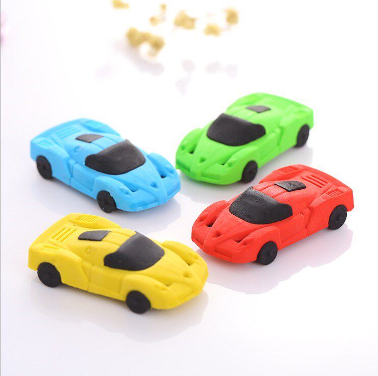 创意跑车橡皮擦小学生汽车造型橡皮儿童文具学习橡皮