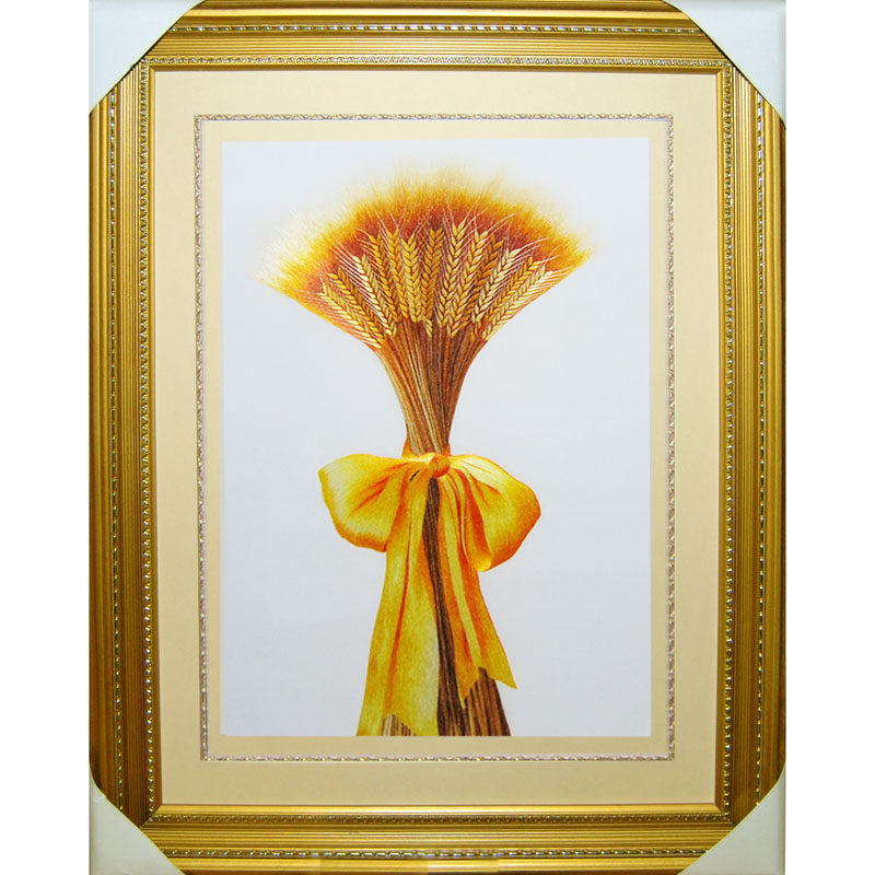 田心装饰画大丰麦穗金麦穗玄关朱朱礼品工艺品苏绣苏绣