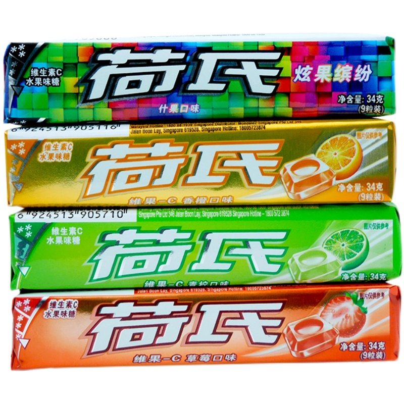 荷氏薄荷清凉午夜风暴提神醒脑学生口香糖何氏糖果