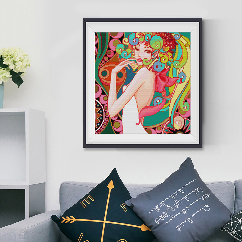 美女十字绣新款人物诱惑性感时尚时尚美图案卧室十字绣套件