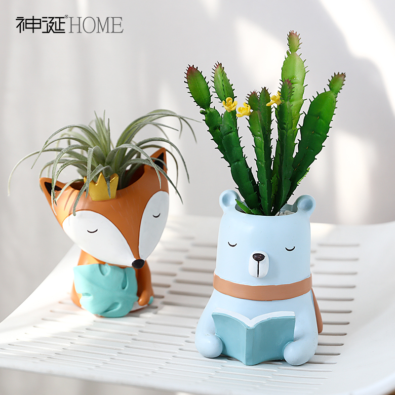 北欧创意绿植摆件ins仿真植物装饰品多肉小盆仿真植物盆景