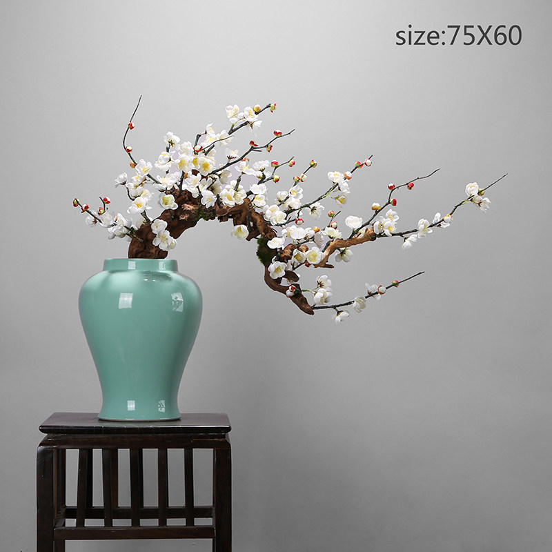 仿真中式摆件梅花花枝假花装饰花假禅意花艺仿真植物盆景