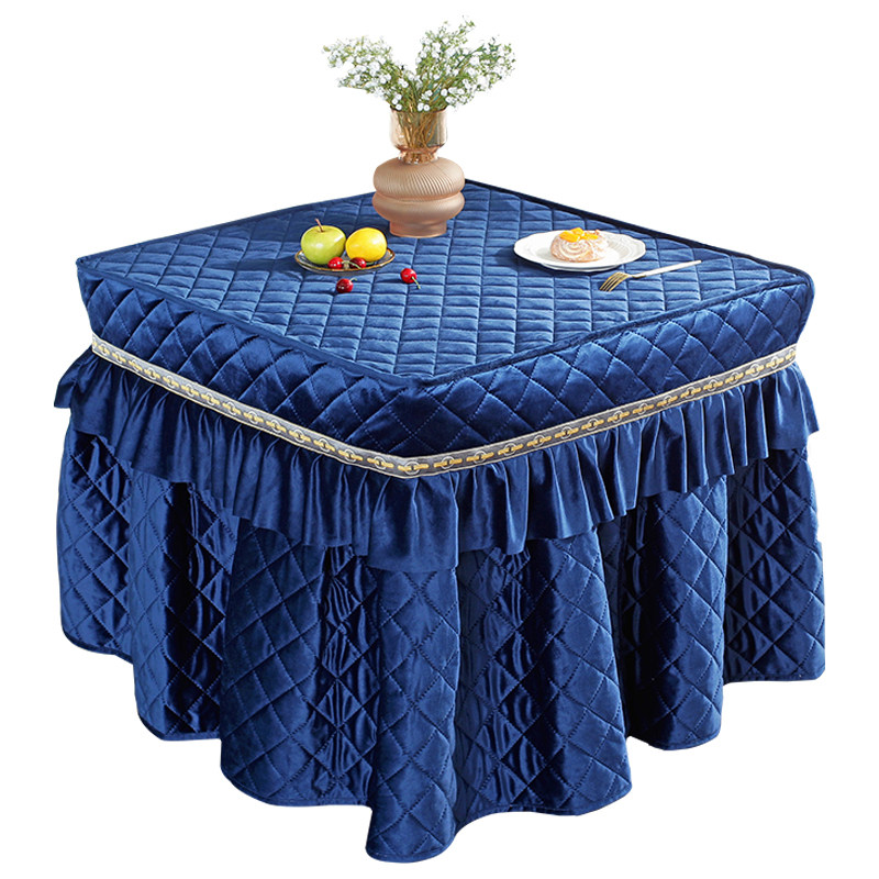 烤火桌子罩套正方形四方方桌围罩家用麻将机取暖微波炉罩