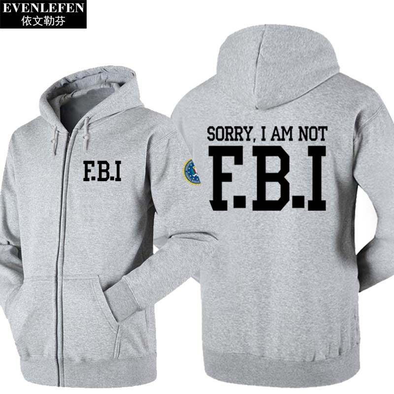 fbi联邦调查局美国恶搞我不不是拉链开衫卫衣卫衣