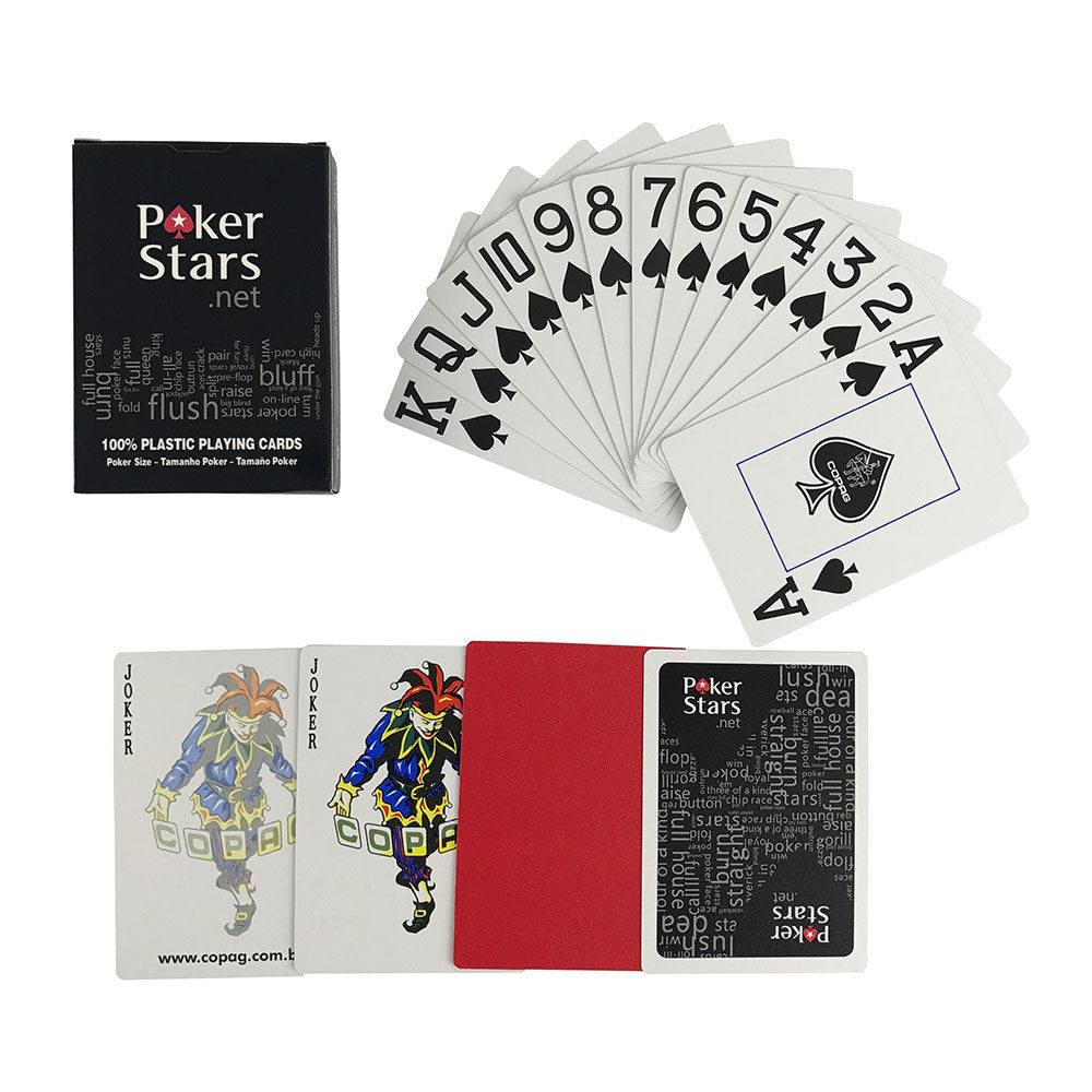 扑克牌德州塑料新款pokerstars双面磨砂扑克