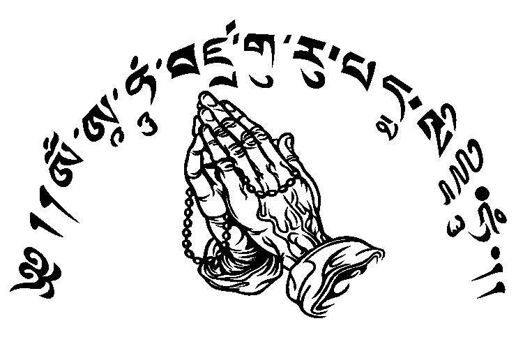 藏文 佛母心咒佛手辟邪 进藏必备 反光车贴 汽车贴纸 越野车贴