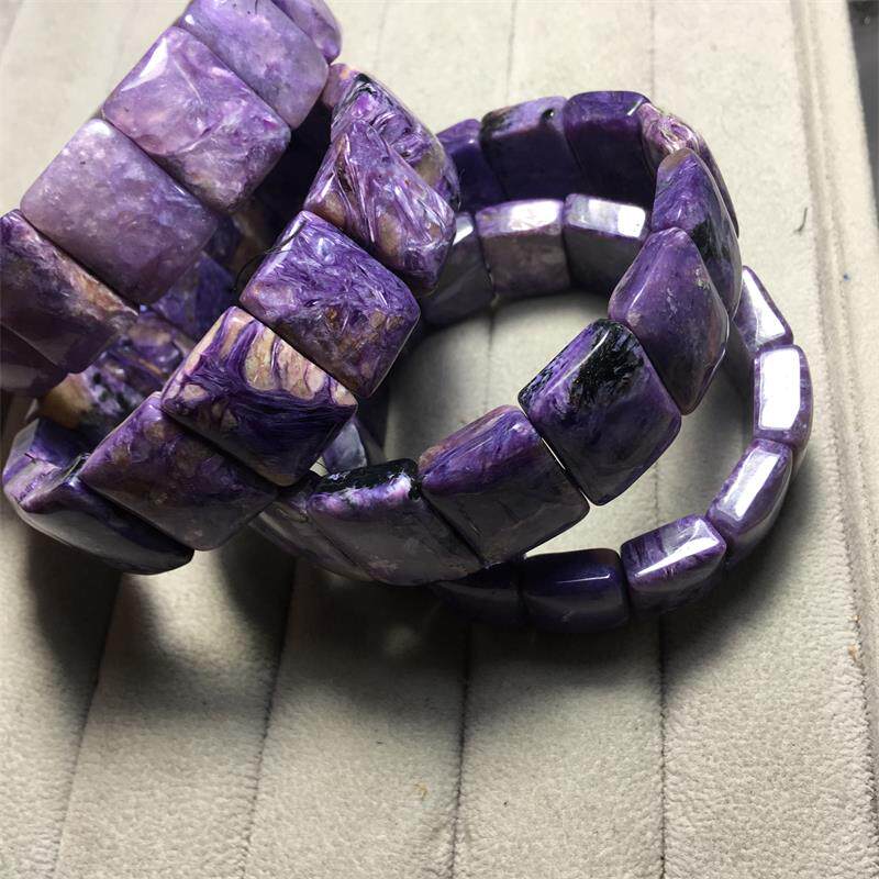 纯天然俄罗斯紫龙晶手排女无优化皇家紫手牌手链查罗高贵大气饰品