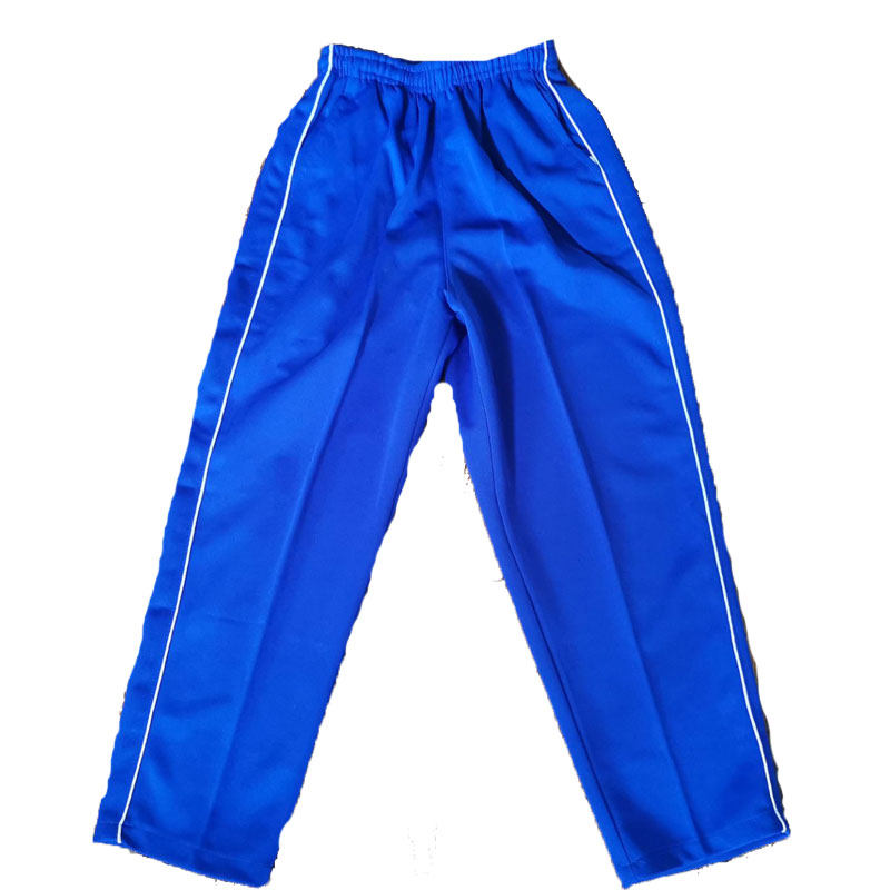 蓝色校服裤子两道杠学生裤女宽松中学生小学加绒加厚校服裤一条杠