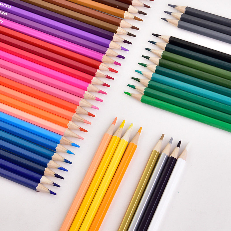 得力彩色铅笔小学生儿童用彩铅画笔彩笔专业画画比工具套装手绘成人