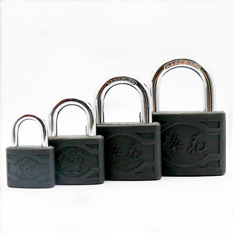 挂锁梅花锁黑色防水防撬宿舍锁柜柜子仓库锁大挂锁