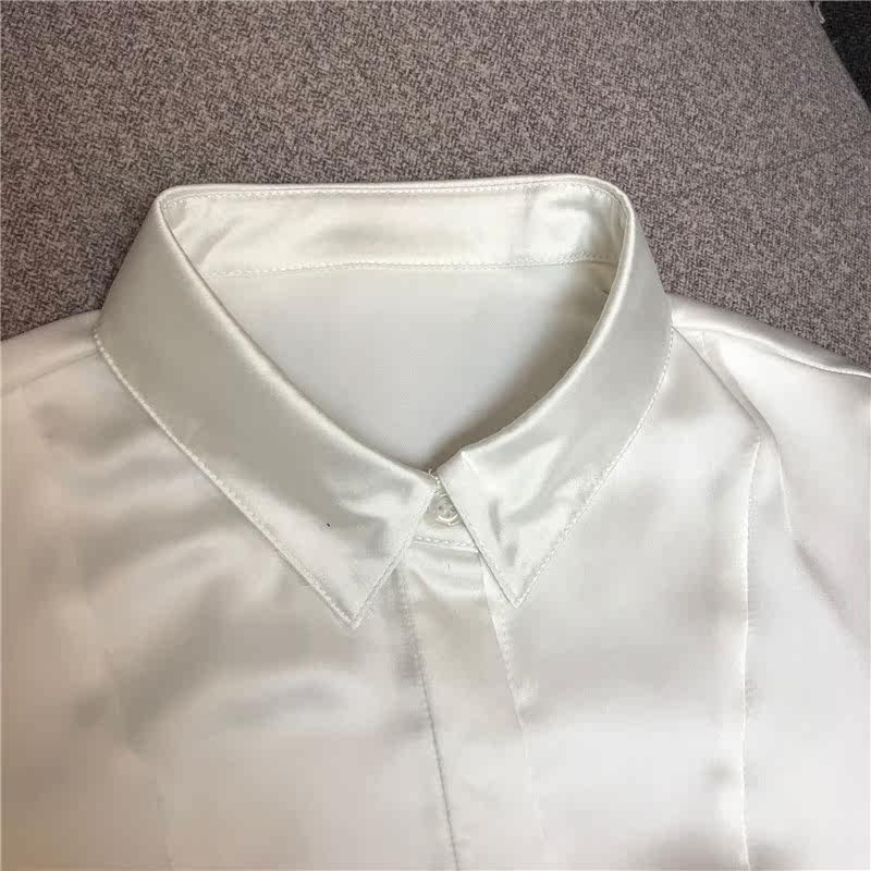 设计交叉瘦长衣襟拼接复古束腰系带衬衫