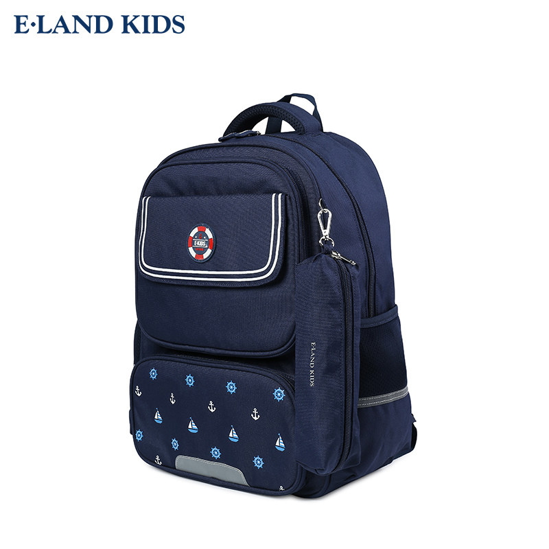 elandkids衣恋童装2021年春季新款男女童休闲学院双肩背包书包