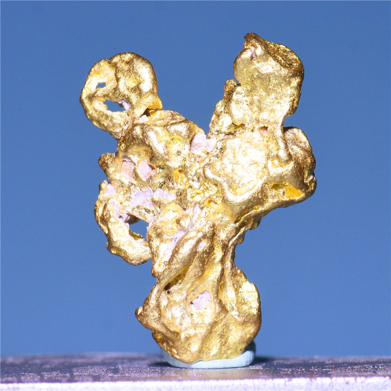 宝物猎人 自然金晶体狗头金矿晶天然项链吊坠挂坠金矿石原石摆件