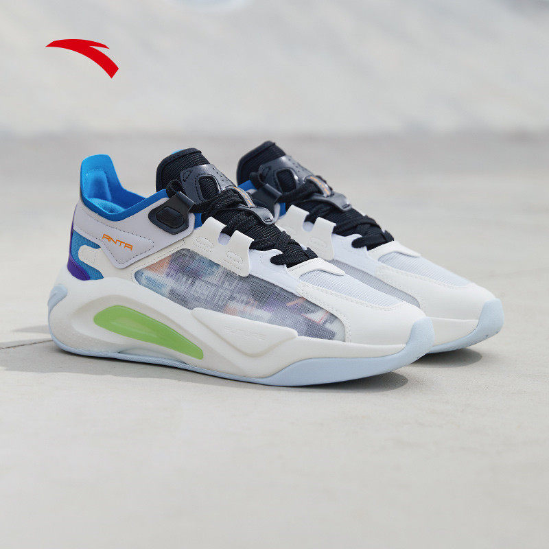 安踏超体休闲鞋男鞋2022春季新款网面透气低帮运动休闲鞋