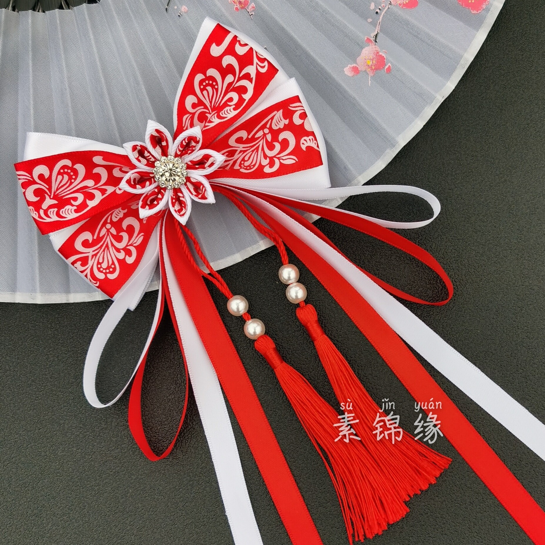 发夹古装汉服发饰蝴蝶发带飘带头饰古风超仙发饰