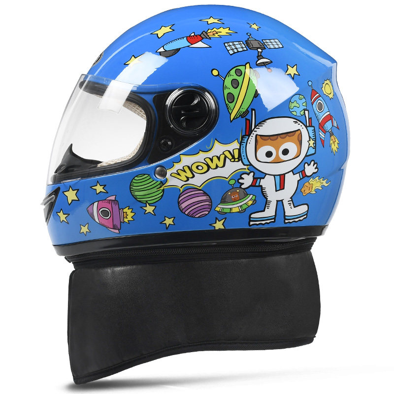 全盔野马儿童头盔电动车男孩女孩小孩子宝宝卡通可爱摩托车头盔