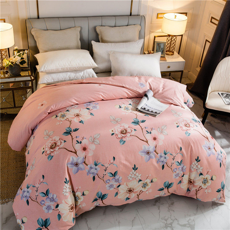 罗兰生活纯棉被套单件全棉保暖磨毛被套单件200x230双人被罩加大