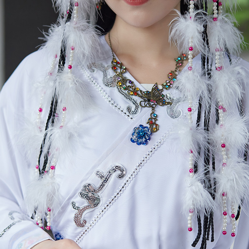 服装古装cos服香妃同款雪纺大摆型长裙含香轻薄民族服装