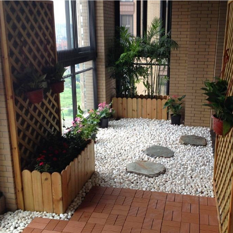 庭院阳台纯白色鹅卵石白色石头白玉石小白石子雨花石多肉铺面石子