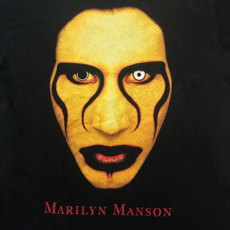 marilynmanson玛丽莲曼森vintage高街复古摇滚乐队短袖男女t恤