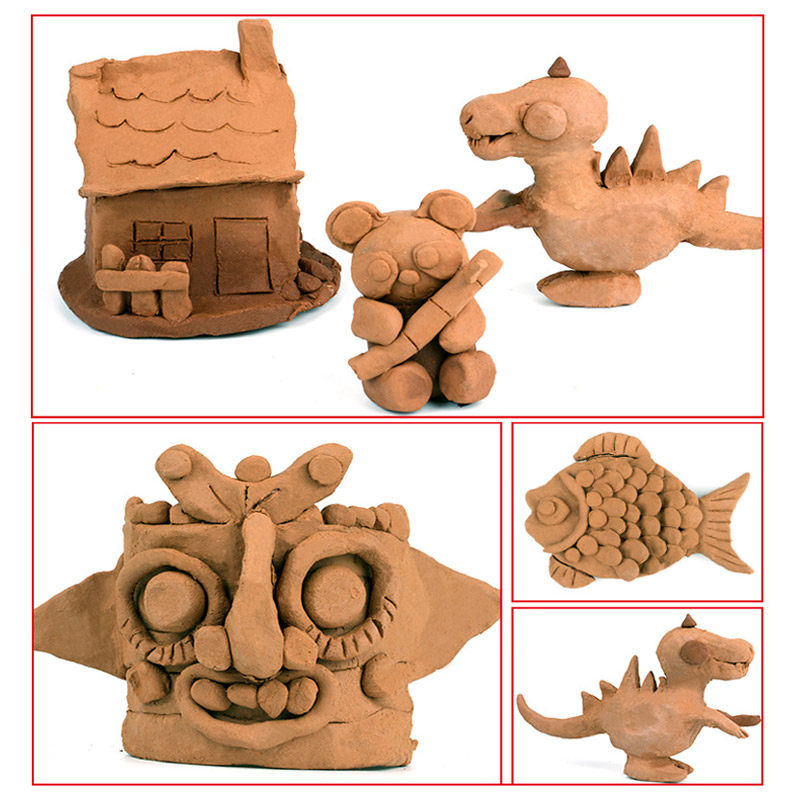 儿童小学生手工雕塑泥巴diy免烧软陶环保彩泥软陶泥