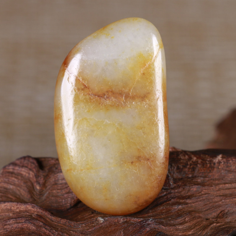 疆山新疆和田天然籽料原石挂件黄皮玉石吊坠颈饰