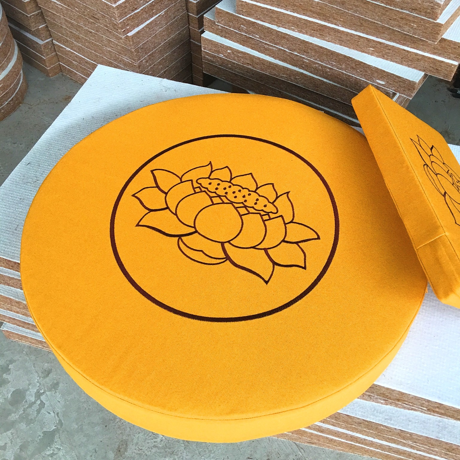 坐垫佛教禅修加厚亚麻棕椰丝圆蒲团团拜拜佛蒲团