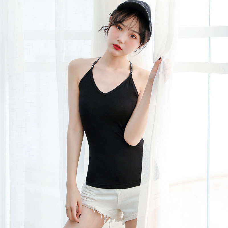 吊带背心女内心机上衣新款性感莫代尔美背交叉背心吊带