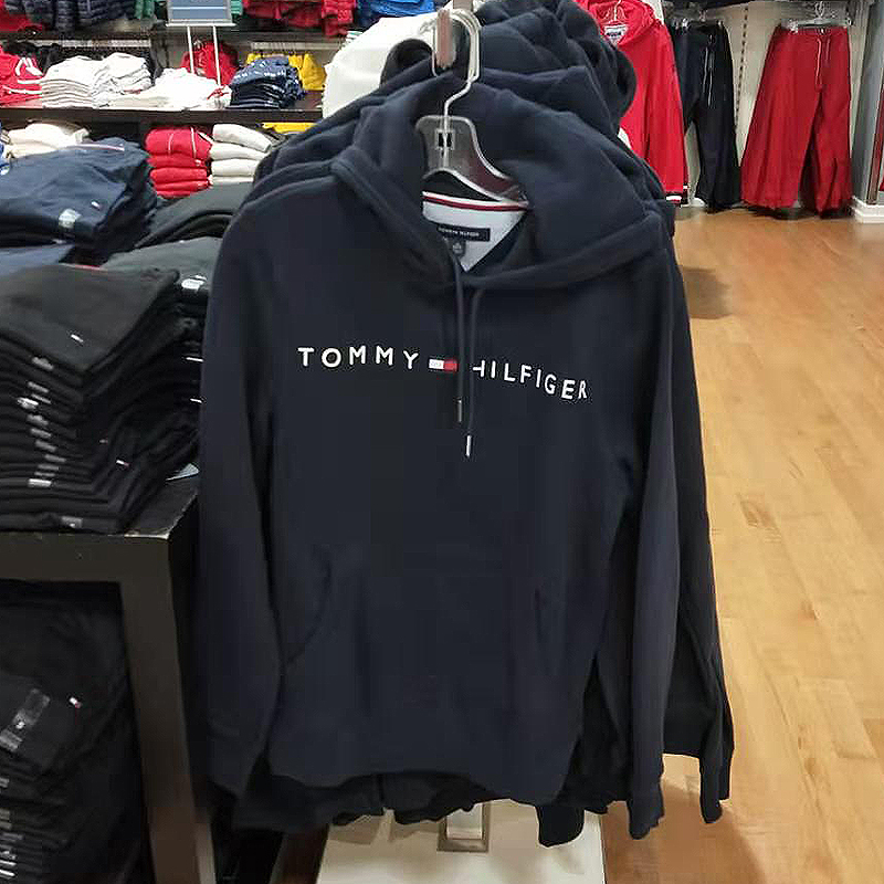 美国TOMMY HILFIGER汤米正品代购男士卫衣带帽加厚套头运动外套