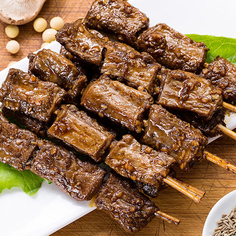 常温羊肉串素肉佛家斋菜纯素豆制品即食零食仿荤素肉