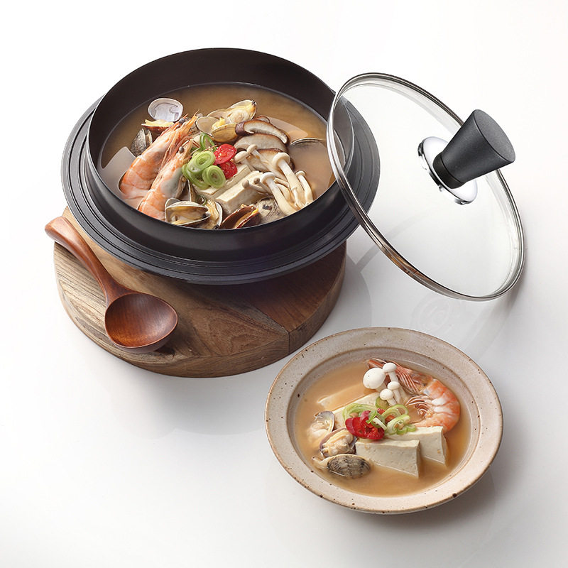 韩国进口pn枫年陶器汤锅炖锅养生麦饭石锅拌汤锅