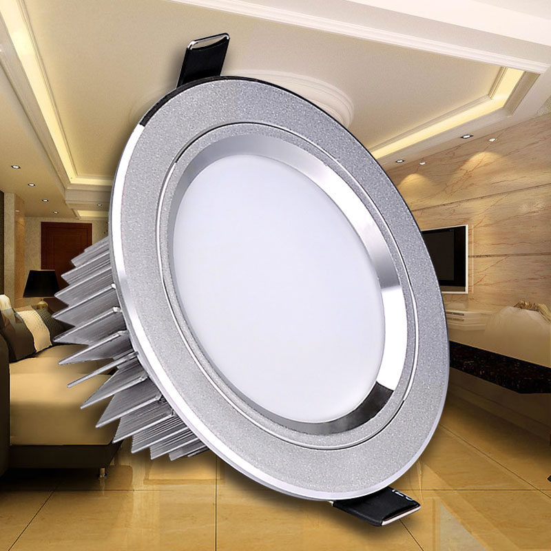 筒灯led3w5w全铝嵌入式黑白白色客厅7585公分吊顶射灯