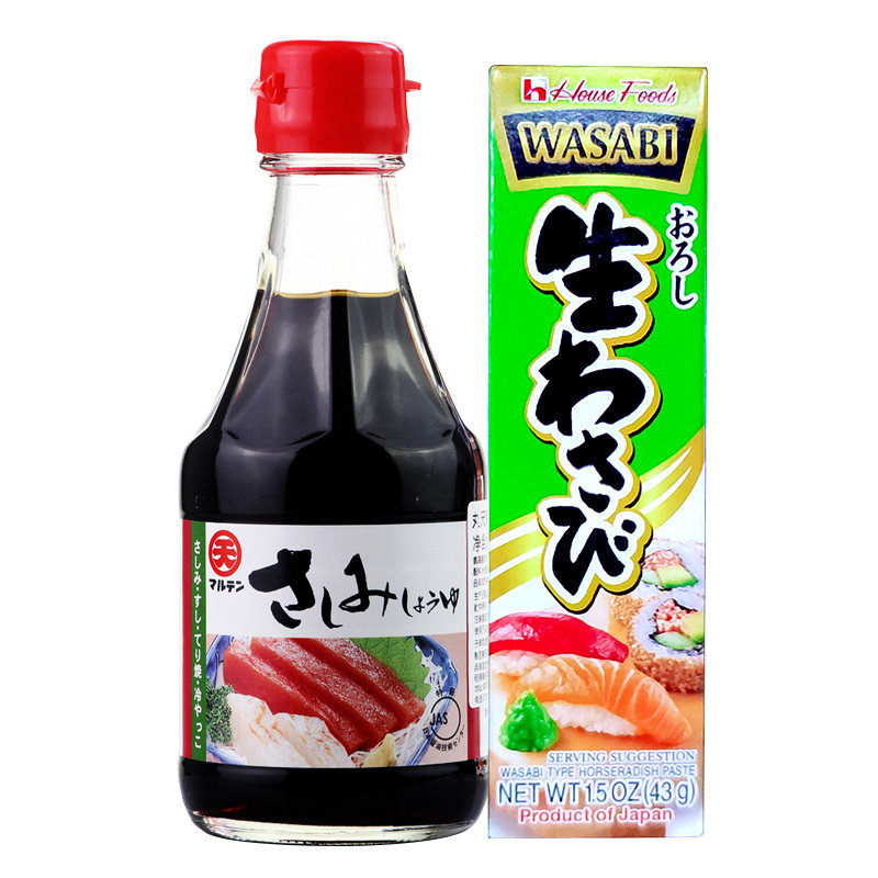 日本丸天刺身酱油原装进口好侍芥末膏鱼生寿司料理酱油