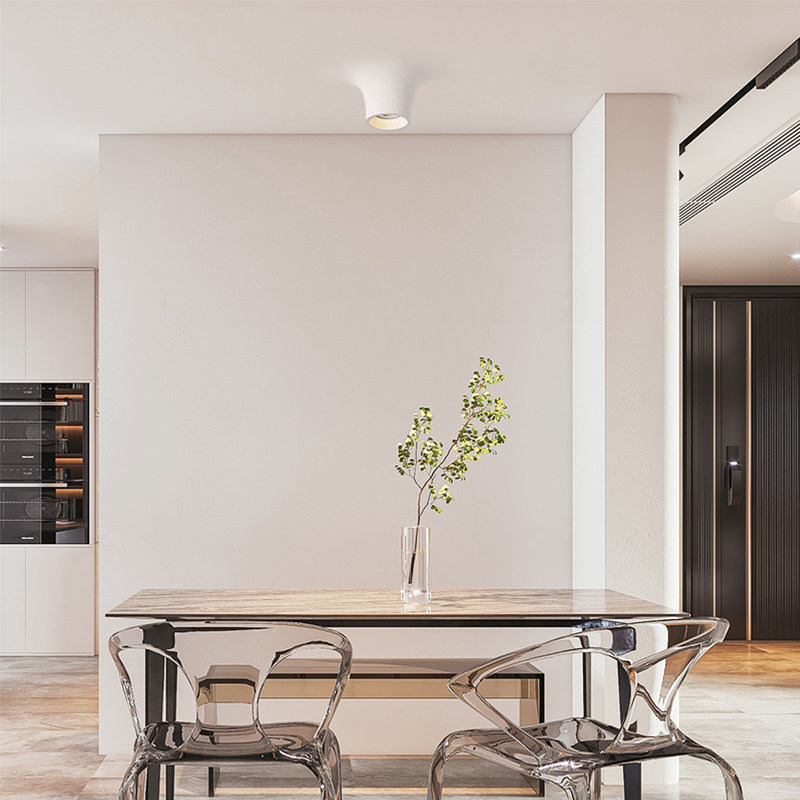 水波波纹石膏筒灯射灯嵌入式无边边框书房卧室筒灯