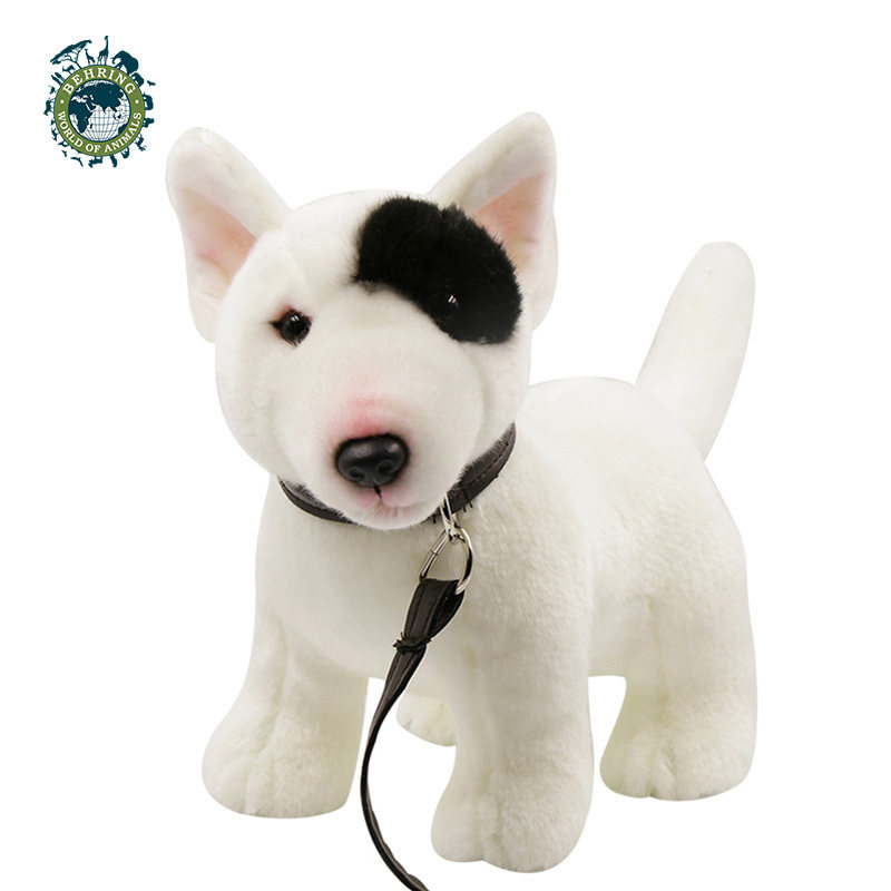 自然贝林世界仿真厘米白色站姿毛绒牛头上海毛绒布艺类玩具