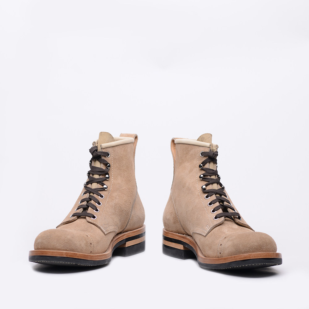 强尼制靴伞兵美式复古工装毛皮军装马丁靴