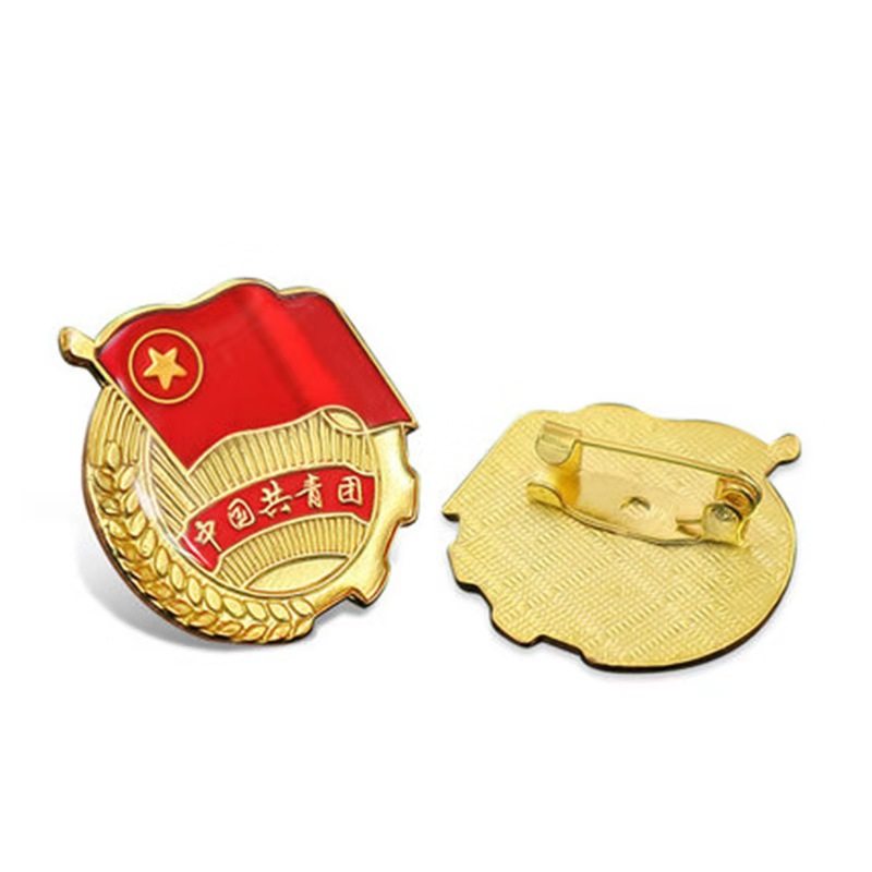 团徽胸针2021新版中国共青团磁铁高档学生别针胸针